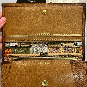 Vintage brown pig skin leather Billpak wallet NEW with original paperwork